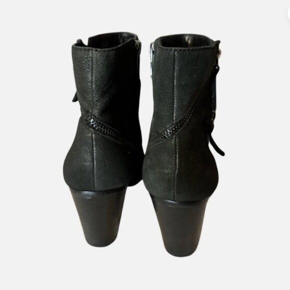 Vince Camuto - Hinnegan Black Leather Ankle Boot Size 5.5 - Picture 3 of 11